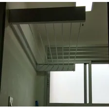Varal Magico 1 Metro Aluminio Branco Dobravel Oculto Parede Foto mini 3