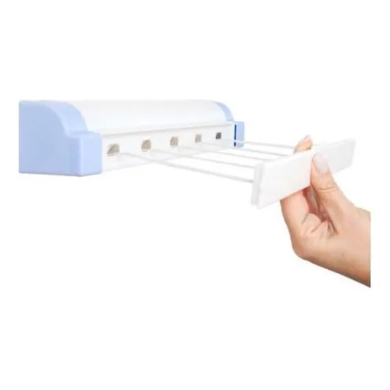 Varal Parede Automático Rotoflex Apartamento Ou Casa Branco Foto 1