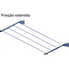 Varal Retrátil Dobrável Articulável Parede Muro Roupas Forte Foto mini 4