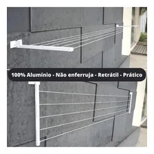 Varal Retratil Parede Muro 30kg Extensivel Até 4m - 5 Cordas Foto mini  2