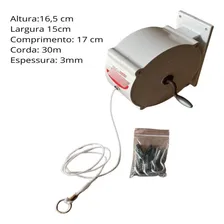 Varal Roupas Retrátil RecolhÃvel De Parede Seca Fácil 30m Foto mini 2
