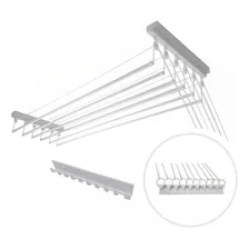 Varal Teto Roupa E Cobertor 100cm X 12 Varetas Individuais Cor Branco Foto  mini 1