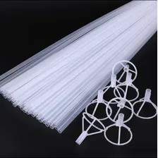 Vareta Para Balão 200 Unidades 50cm, Diam 8mm Sup Pegabalão Cor Vareta Transparente Com Suporte Transparente Foto mini  2