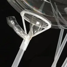 Vareta Para Balão 200 Unidades 50cm, Diam 8mm Sup Pegabalão Cor Vareta Transparente Com Suporte Transparente Foto mini 4