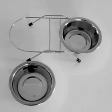 Vasilha De Ração Duplo Inox Tamanho 2 - Pequeno Carry On Pet Foto mini 4