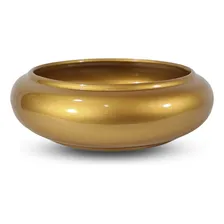 Vaso 25x8cm Para Bonsai Suculentas Cactos Rosa Do Deserto Cor Dourado Foto  mini 1