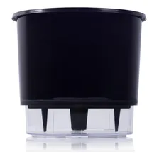 Vaso Auto Irrigável Preto Coleção Rainbow Tamanho 2 Liso Foto mini 1