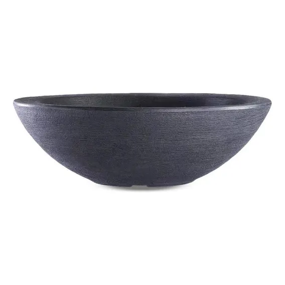 Vaso Bacia Verona Preto 16cm Polietileno Afort Foto 1