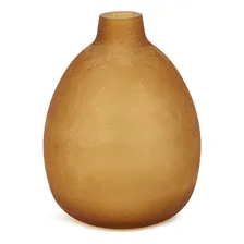 Vaso Bojudo Em Vidro Marrom 26cm Mart Foto mini 1