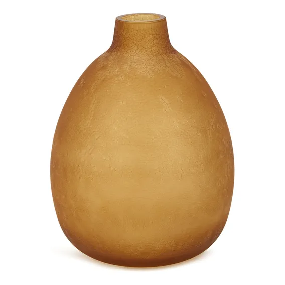 Vaso Bojudo Em Vidro Marrom 26cm Mart Foto 1