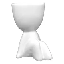 Vaso Boneco Bob Branco Sentado Pernas Encolhidas - Cachepot Foto mini 2