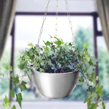 Vaso Cachepô Cuia Suspenso Elegance Plástico Branco 4 Litros Foto mini 2