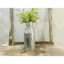 Vaso Cachepot Em Metal Galvanizado Rustico Foto mini 4