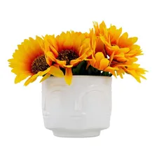 Vaso Cerâmica Branco Rosto Foto mini 4