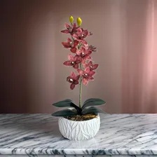 Vaso Com Flor Artificial OrquÃdea Grande Texturizada Premium Foto mini 2