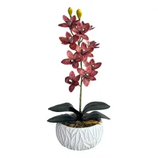 Vaso Com Flor Artificial OrquÃdea Grande Texturizada Premium Foto mini 1