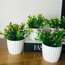 Vaso Completo Flores Artificias Cor Laranja Foto mini  2