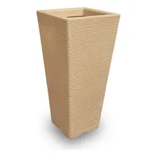 Vaso D Planta Solitario Grande Alto Forte Resistente Q 75x40 Cor Areia Foto mini 1