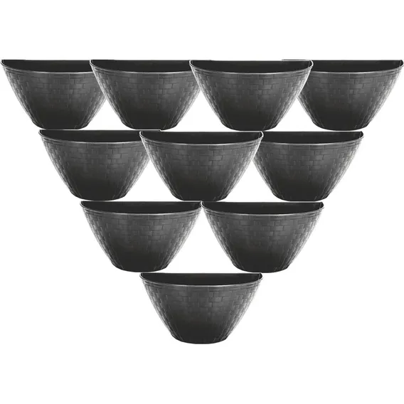 Vaso De Parede Jardim Vertical P/ Orquídea Preto 10 Vasos Foto 1
