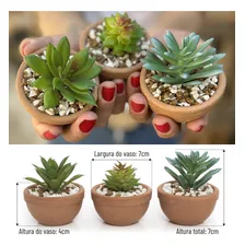 Vaso De Planta Artificial Decorativa Suculentas Kit C/3 Unid Foto mini 3