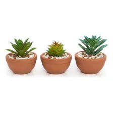 Vaso De Planta Artificial Decorativa Suculentas Kit C/3 Unid Foto mini 2