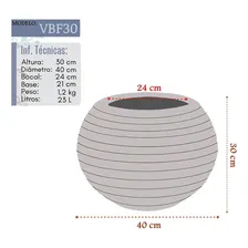 Vaso De Planta Bola Polietileno B 30x40 Branco Foto mini 3