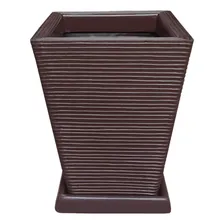 Vaso De Planta Decorativo Polietileno 45x35 + Prato Café Foto mini 1