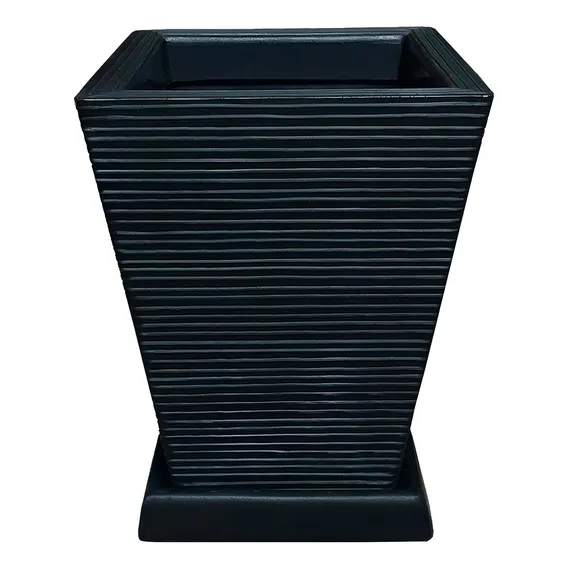 Vaso De Planta Decorativo Polietileno 45x35 + Prato Preto Foto 1