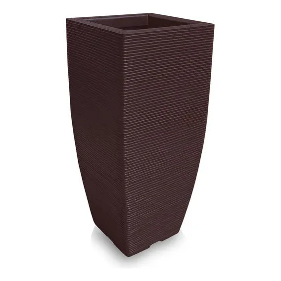 Vaso De Planta Grande Alto Decorativo Polietileno 90x40 Café Foto 1