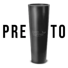 Vaso De Planta Polietileno Clássico Cone Jardim Varanda N100 Cor Preto Vaso Classic Cone Foto mini 1
