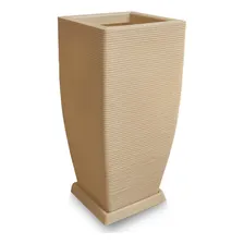 Vaso De Planta + Prato Decorativo Polietileno 90x40 Cm Areia Foto mini 1
