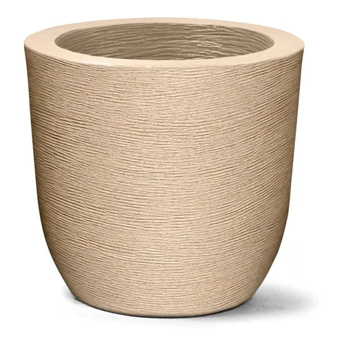 Vaso De Plantas Grafiato Redondo 40 Nutriplan Cor Areia Foto 1