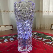 Vaso Decorado Flores Artificiais Transparente Médio Vidro Foto mini 3