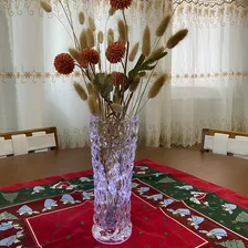 Vaso Decorado Flores Artificiais Transparente Médio Vidro Foto mini 2