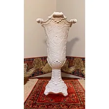Vaso Decorativo Branco Trabalhado Arabesco 40 Cm Luxo Foto mini 2