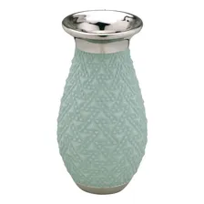 Vaso Decorativo Verde E Borda Prata Foto  mini 1