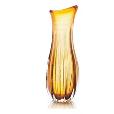 Vaso Em Cristal Murano Âmbar E Lilás São Marcos Foto  mini 1