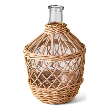 Vaso Em Vidro Com Fibra Natural Mart Decorativo Foto  mini 1