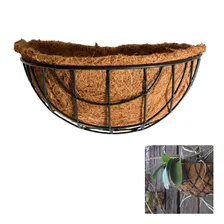 Vaso Fibra De Coco Meio Vaso Parede 35cm Foto mini 1