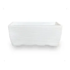 Vaso Jardineira Floreira Decorativa Polietileno 60x25 Branco Foto mini 2