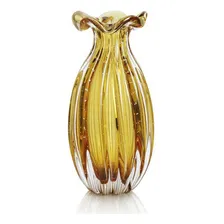 Vaso Murano Trouxinha Ambar 21cm - Cristal São Marcos Foto  mini 1