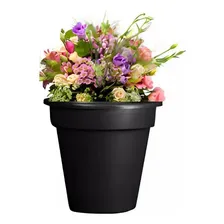 Vaso Plástico Grande Plantas Ornamentais 8 Litros Preto 4uni Foto mini 3