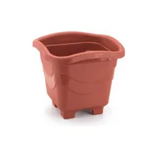 Vaso Quadrado 31cm Marrom Telha Plastico Jardim 10 Litros Foto  mini 1
