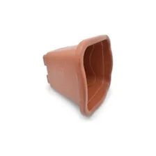 Vaso Quadrado 31cm Marrom Telha Plastico Jardim 10 Litros Foto mini 4