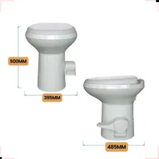 Vaso Sanitário Fixo Perfil Alto com pedal Banheiro Motorhome Trailer Cor Branco CHH Foto mini  3