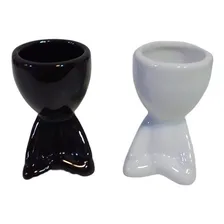 Vasos Decorativo Para Suculenta Boneco Robert Preto / Branco Foto mini 3