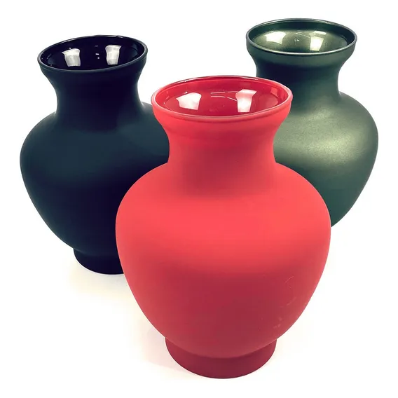 Vazo Munique Para Aranjos Artificiais Pequeno 25cm Colorido Cor Verde Foto 1