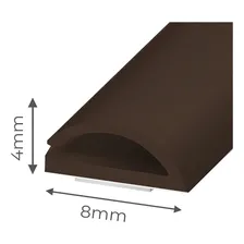 Veda Frestas Comfort Door Adesivo 4x8mm Marrom 6m Liso Foto mini  3
