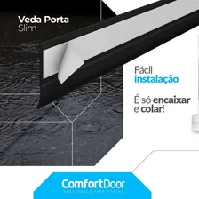 Veda Porta Borracha Pvc Preto C/ Fita Ades 80cm Comfortdoor Foto mini 3