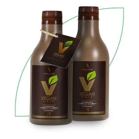Vegan Hair Escova Orgânica De Biotina 2x300ml Foto 1